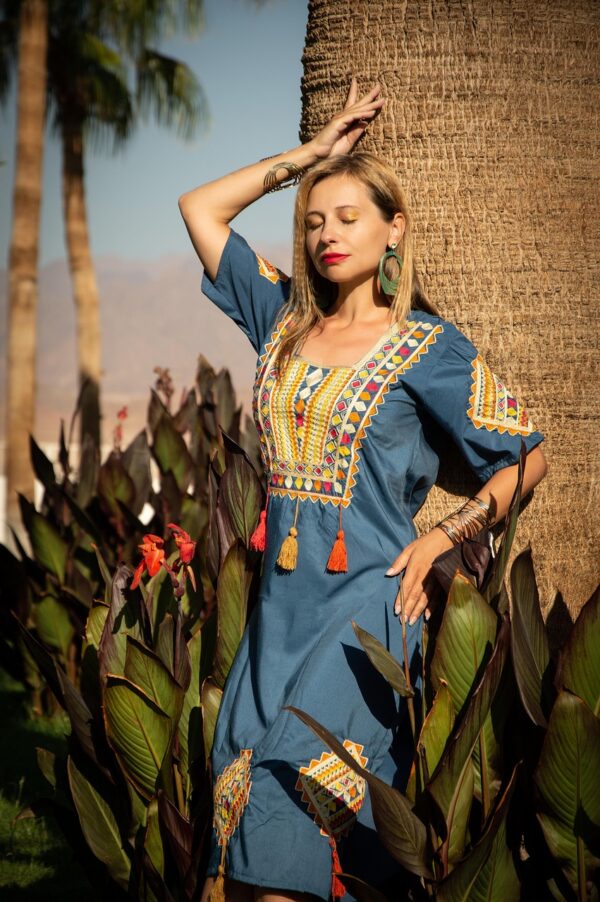 woman, africa, ethnic wear, model, posing, embroidery, folk clothing, fashion, style, boho, portrait, egyptian dress, arab dress
